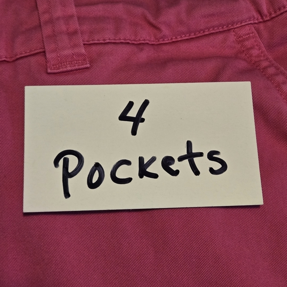 Crown & Ivy Charlotte Women’s 10 Bright Pink Capri Jeans 4 Pocket Clamdiggers - Picture 11 of 15